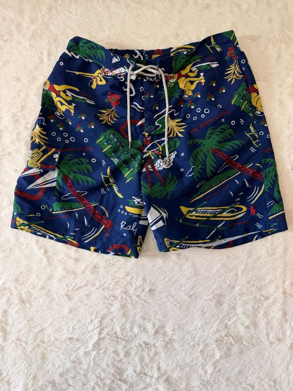 Polo Ralph Lauren Hawaiian Map Aloha Swim Trunks XL